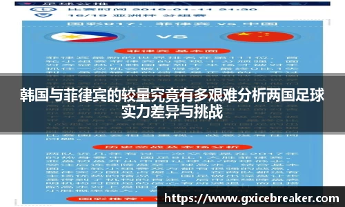 韩国与菲律宾的较量究竟有多艰难分析两国足球实力差异与挑战